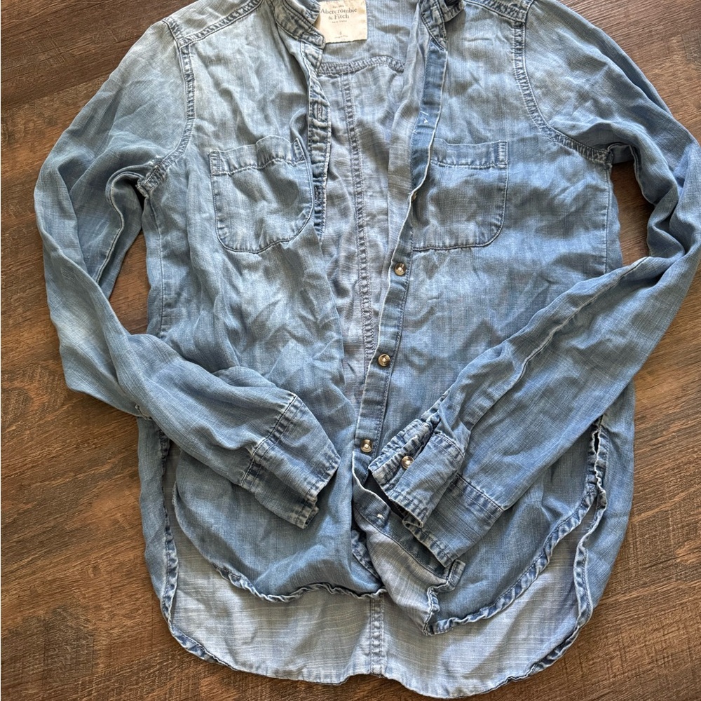 Abercrombie & Fitch Denim Blue Shirt
